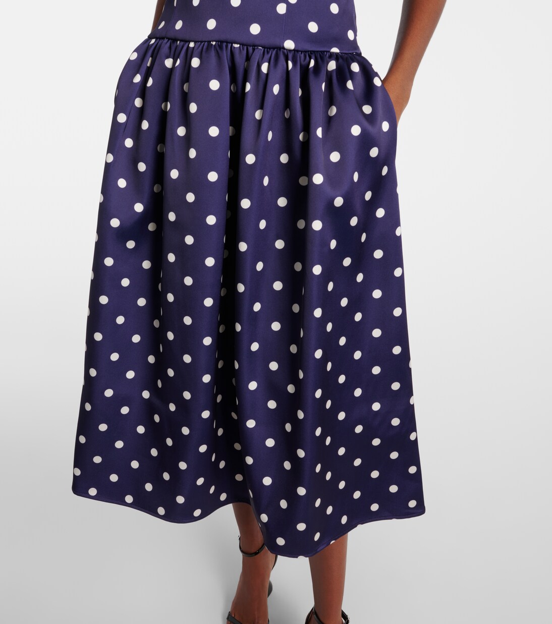 Robe de cocktail bustier en coton | Self-Portrait