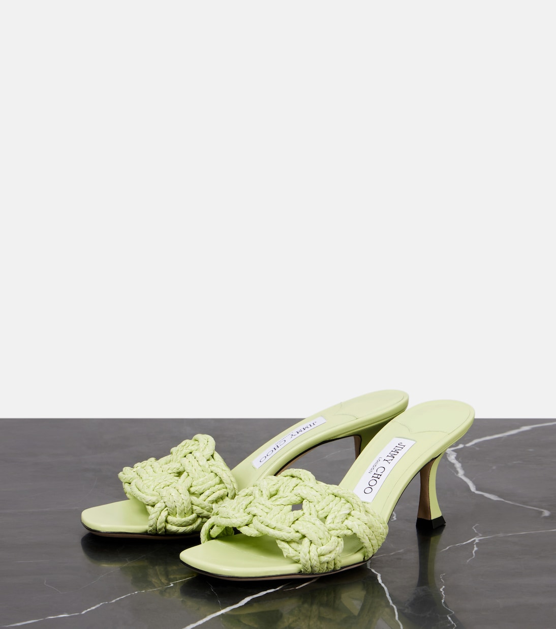 Pantoletten Chara 70 aus Raffiabast | Jimmy Choo