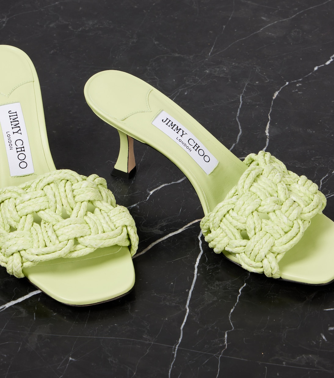 Pantoletten Chara 70 aus Raffiabast | Jimmy Choo