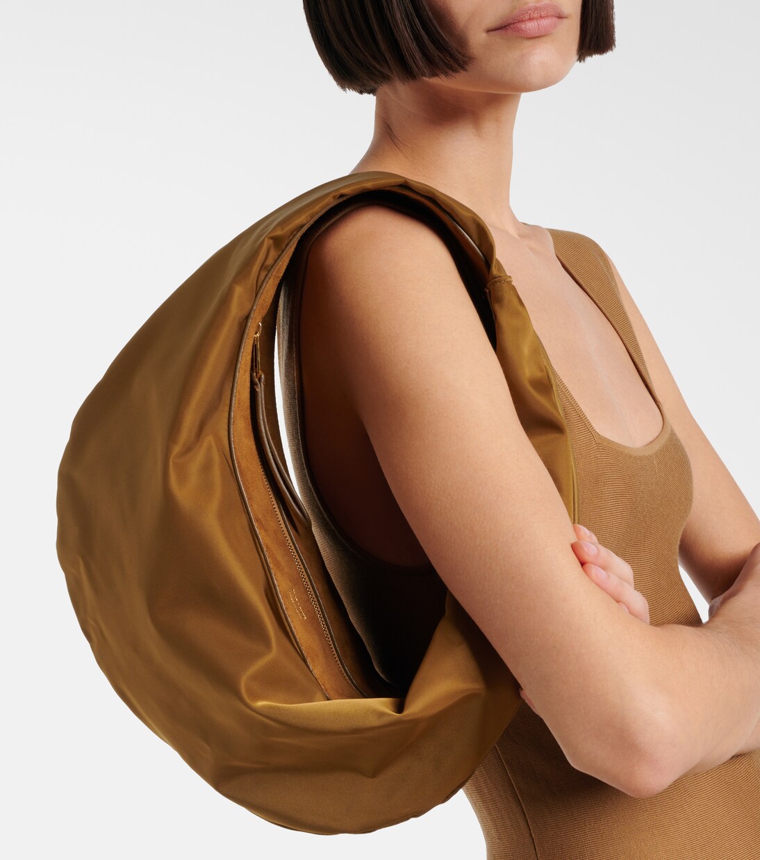 Borsa a spalla Olivia media con suede | Khaite