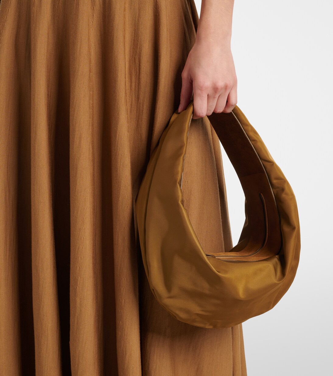 Borsa a spalla Olivia media con suede | Khaite