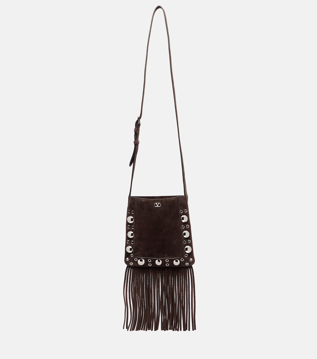 Nellcôte Small fringed suede shoulder bag | Valentino Garavani