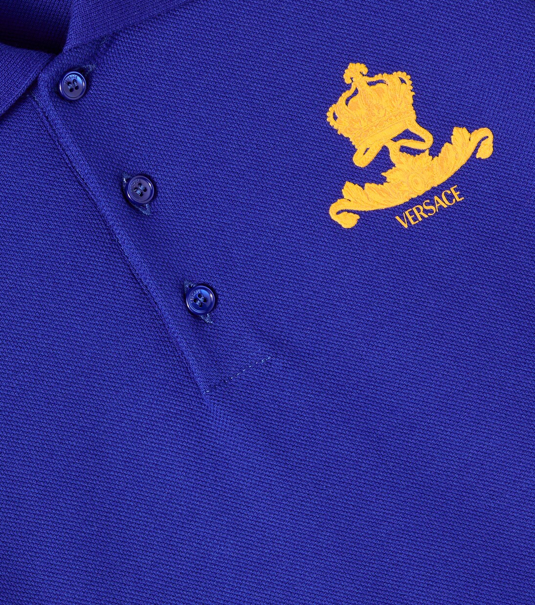 Logo cotton piqué polo shirt | Versace Kids