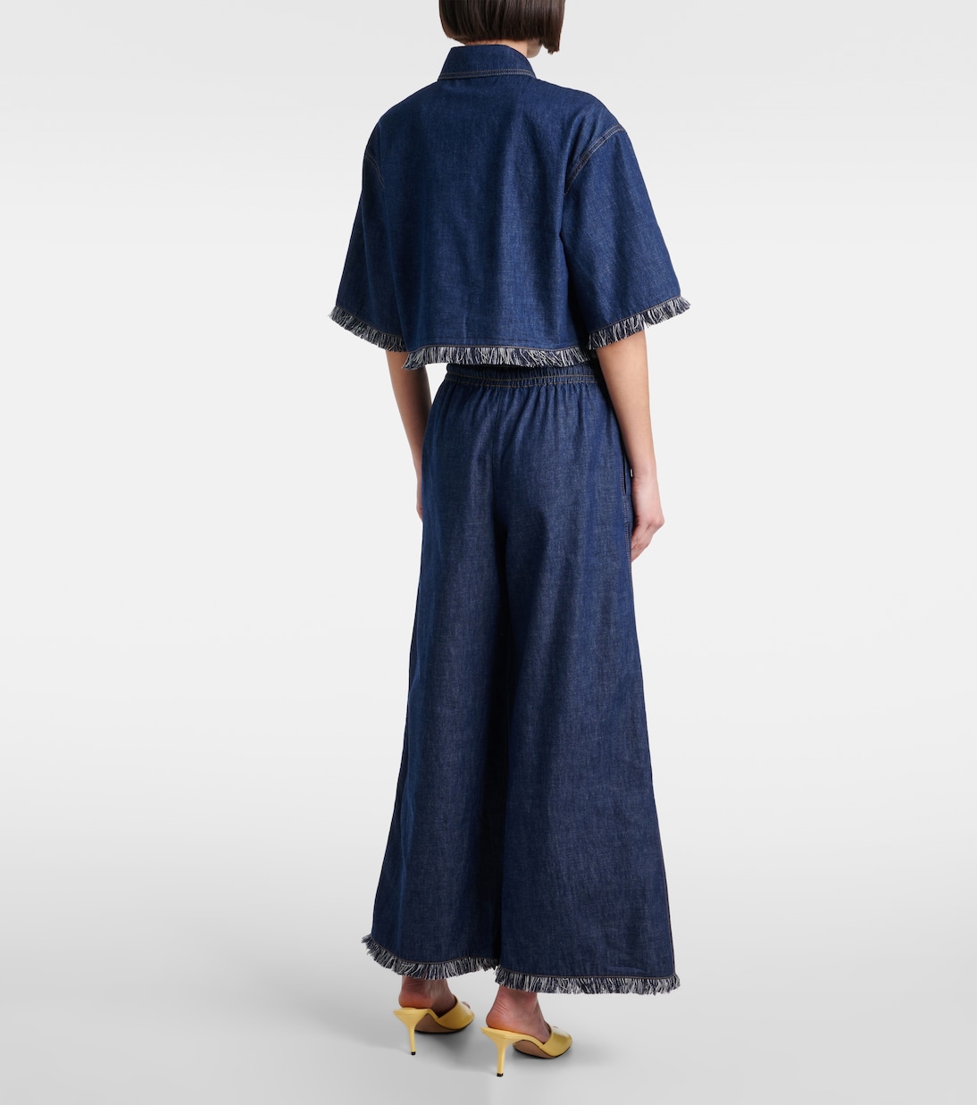 Rhiannon fringed denim shirt | Zimmermann