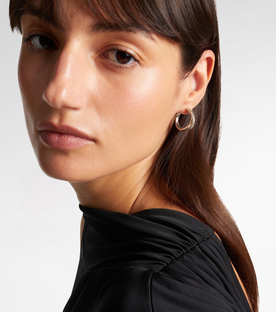 Crossover® sterling silver hoop earrings | David Yurman