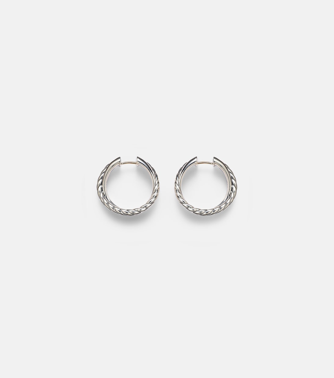 Crossover® sterling silver hoop earrings | David Yurman