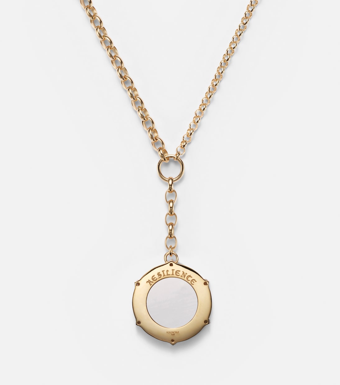 18kt gold pendant necklace with diamonds | FoundRae