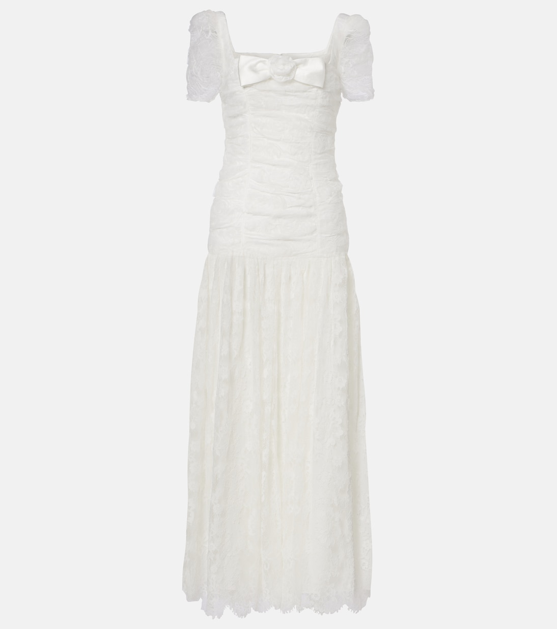 Maxikleid aus Spitze und Tüll | Self-Portrait