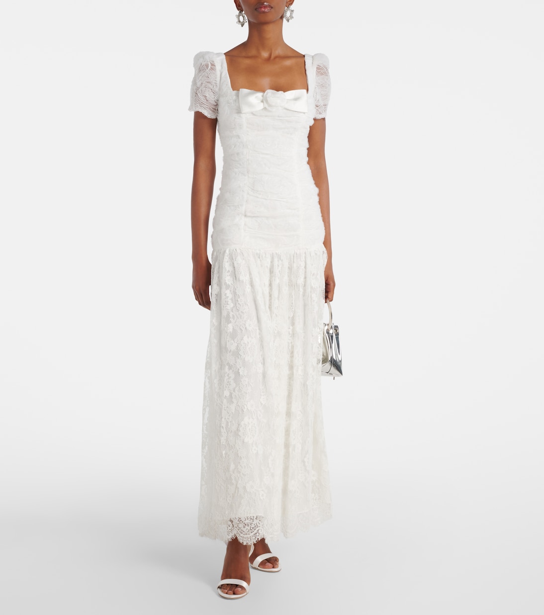 Maxikleid aus Spitze und Tüll | Self-Portrait