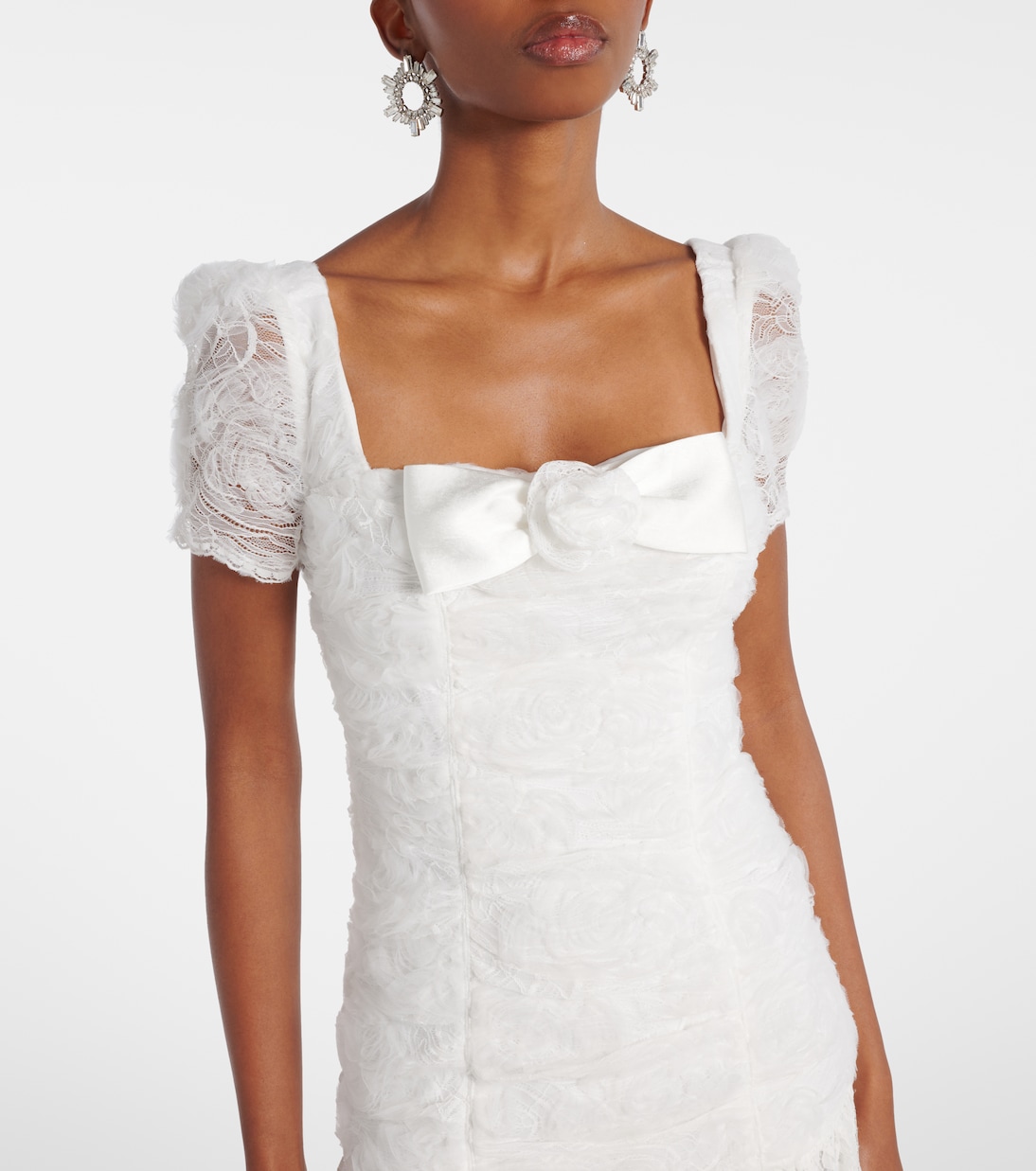 Maxikleid aus Spitze und Tüll | Self-Portrait