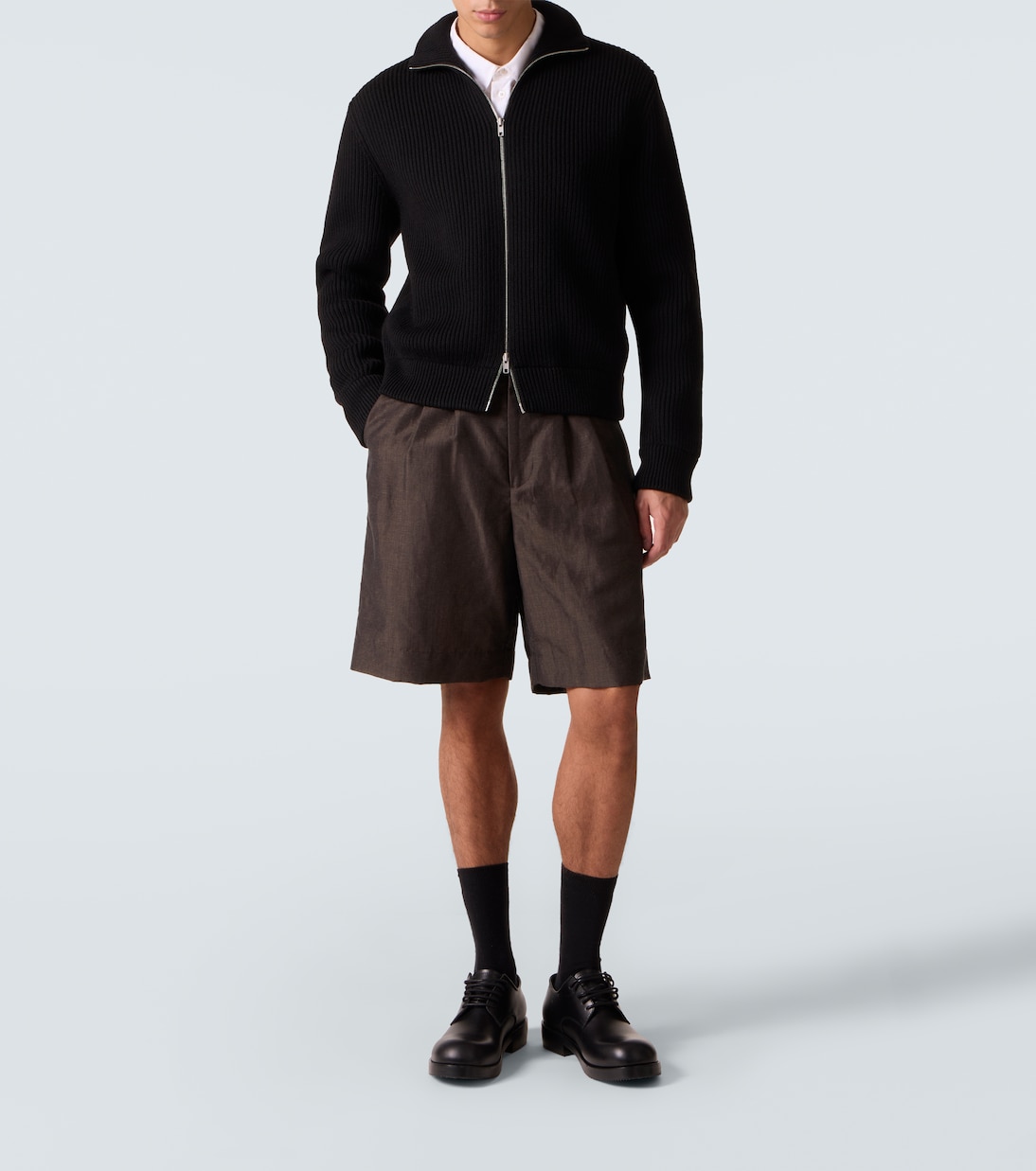 Virgin wool zip-up cardigan | Maison Margiela