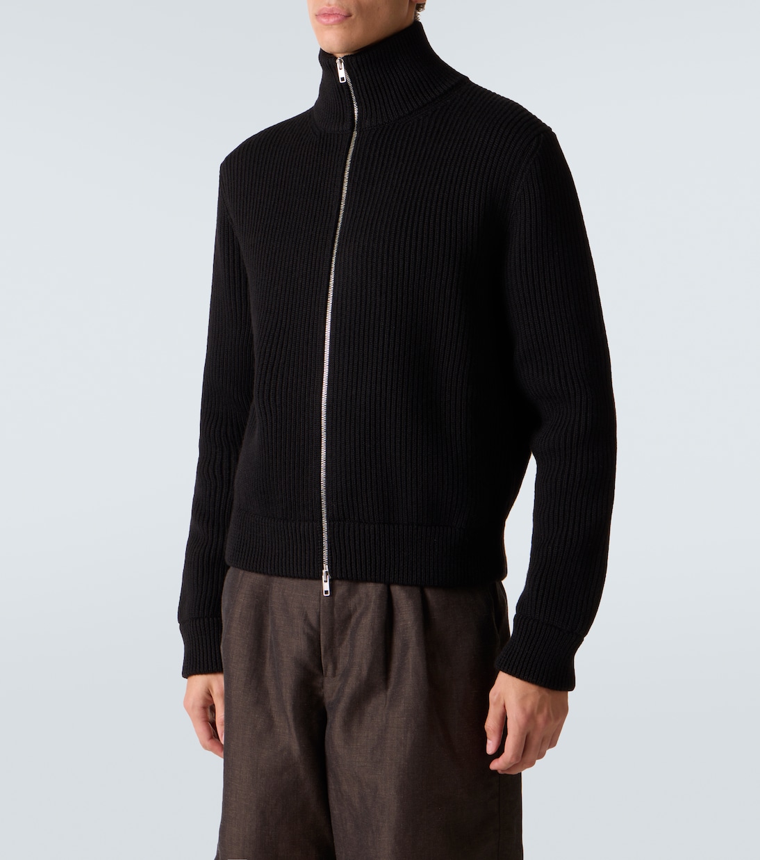 Virgin wool zip-up cardigan | Maison Margiela