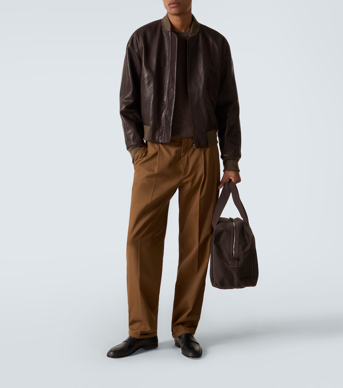 Belamy cotton-blend gabardine straight pants | The Row