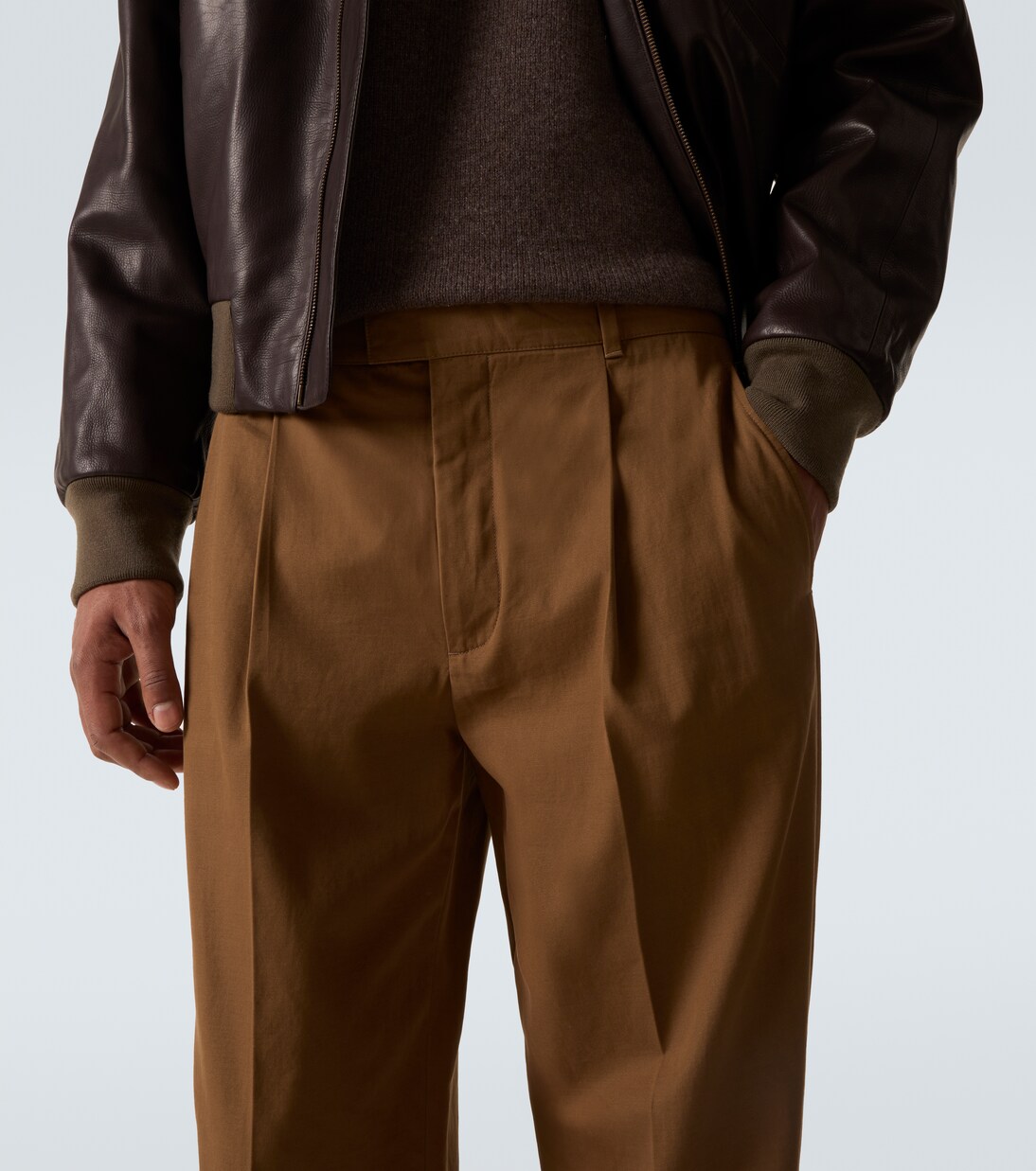 Belamy cotton-blend gabardine straight pants | The Row