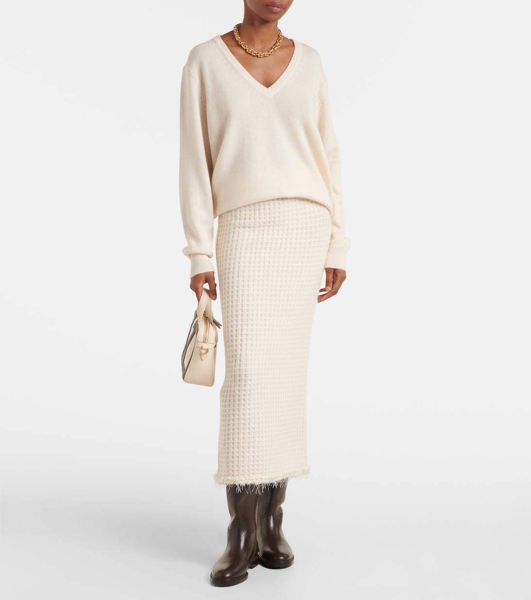 Bleistiftrock aus Wolle und Kaschmir | Jardin des Orangers