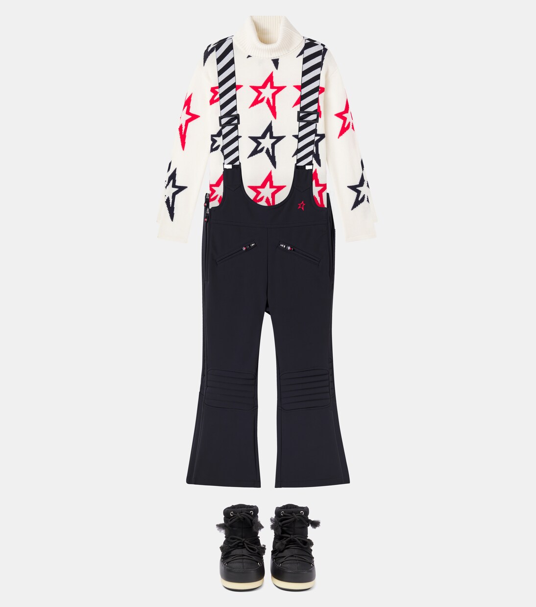 Jersey de cuello alto de lana en intarsia | Perfect Moment Kids