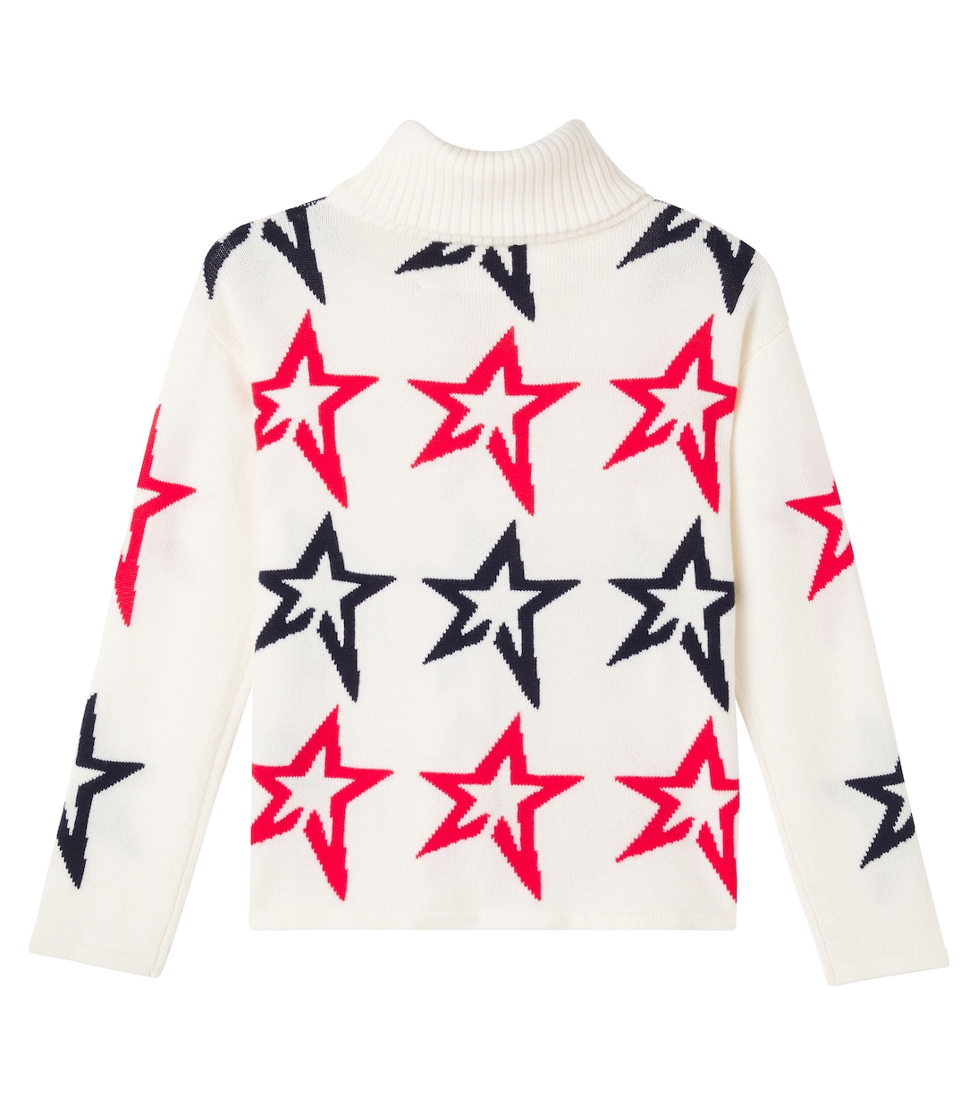 Jersey de cuello alto de lana en intarsia | Perfect Moment Kids