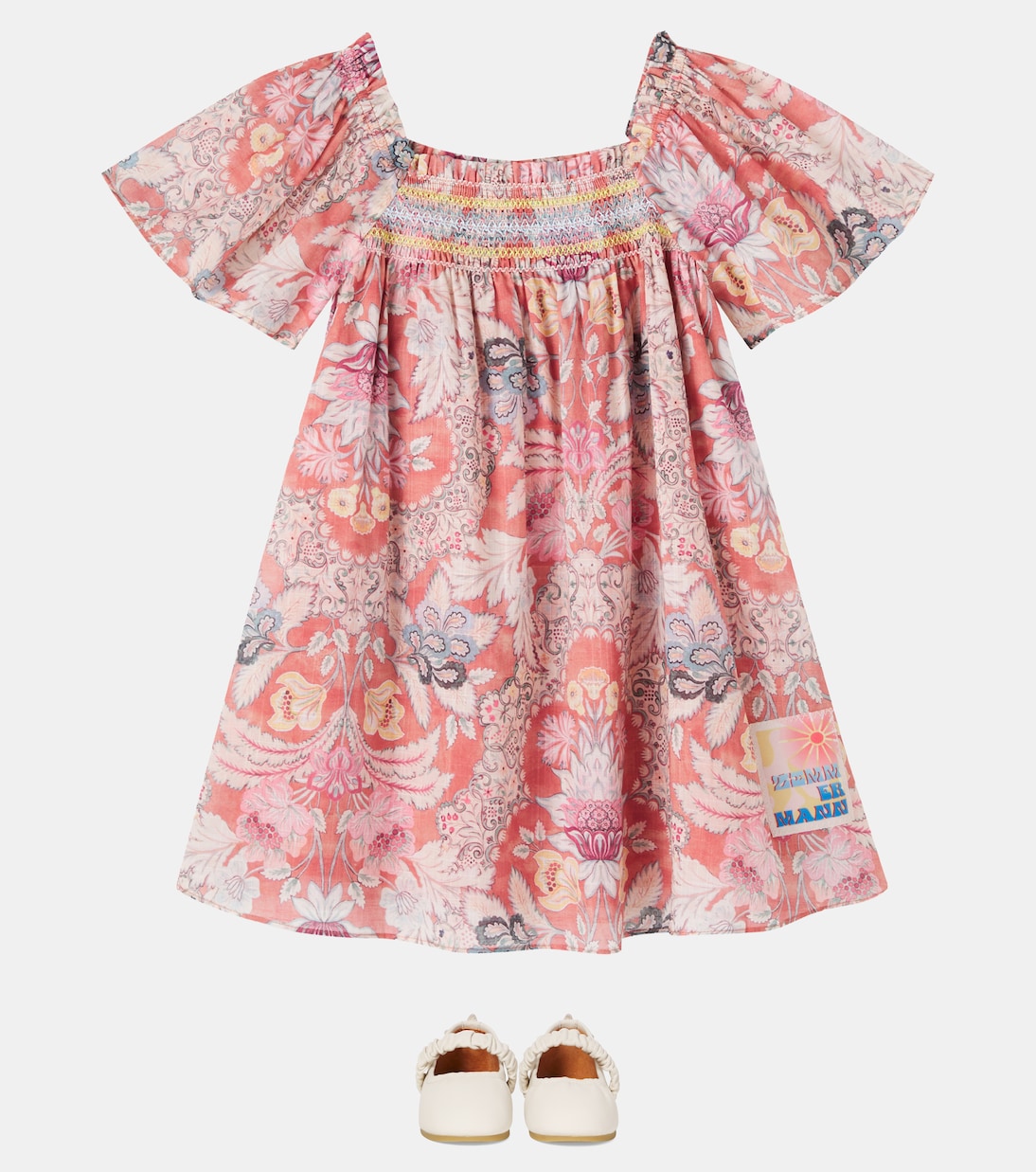 Abito in cotone con stampa floreale | Zimmermann Kids