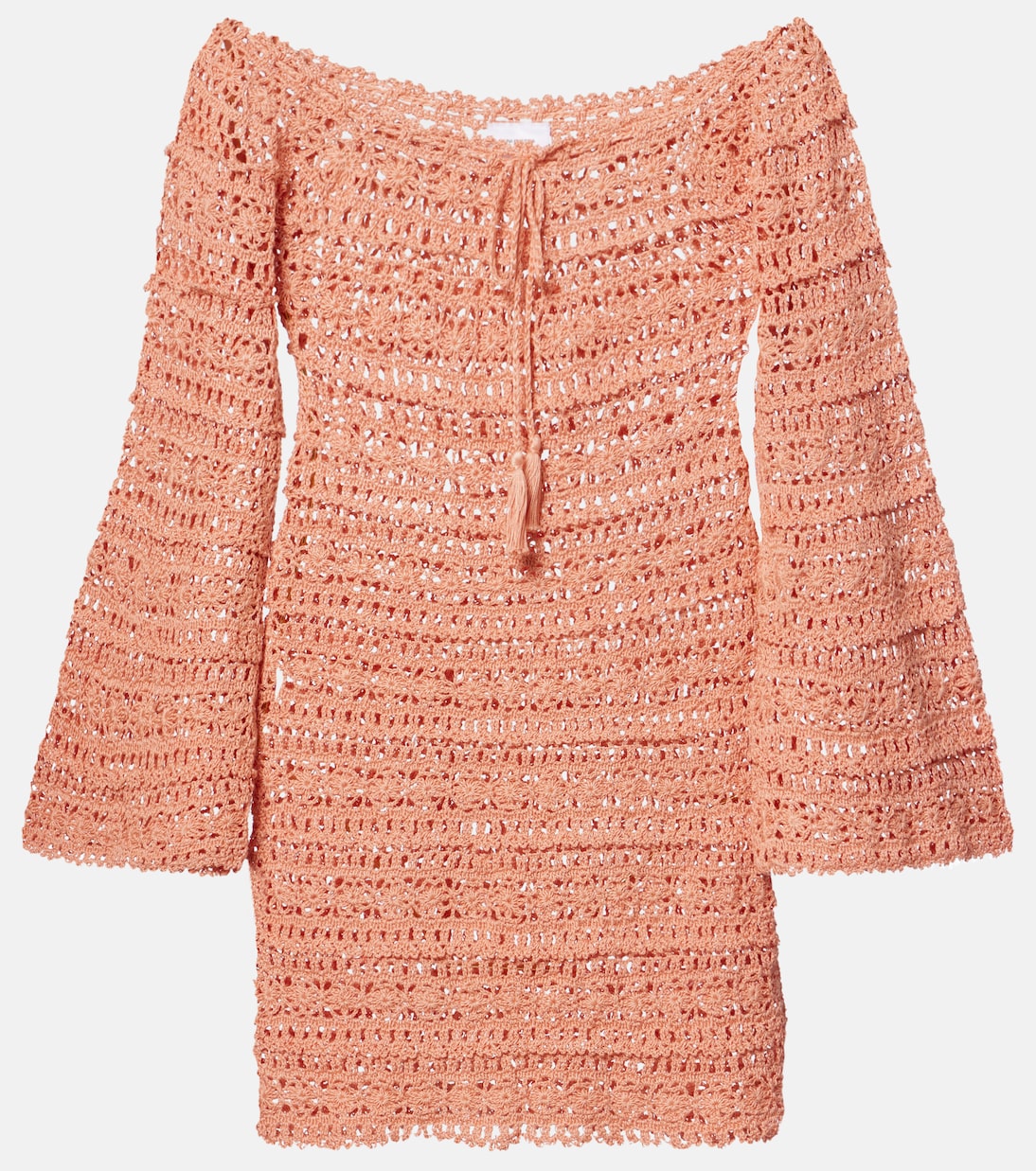 Abito corto Bella in crochet di cotone | Anna Kosturova