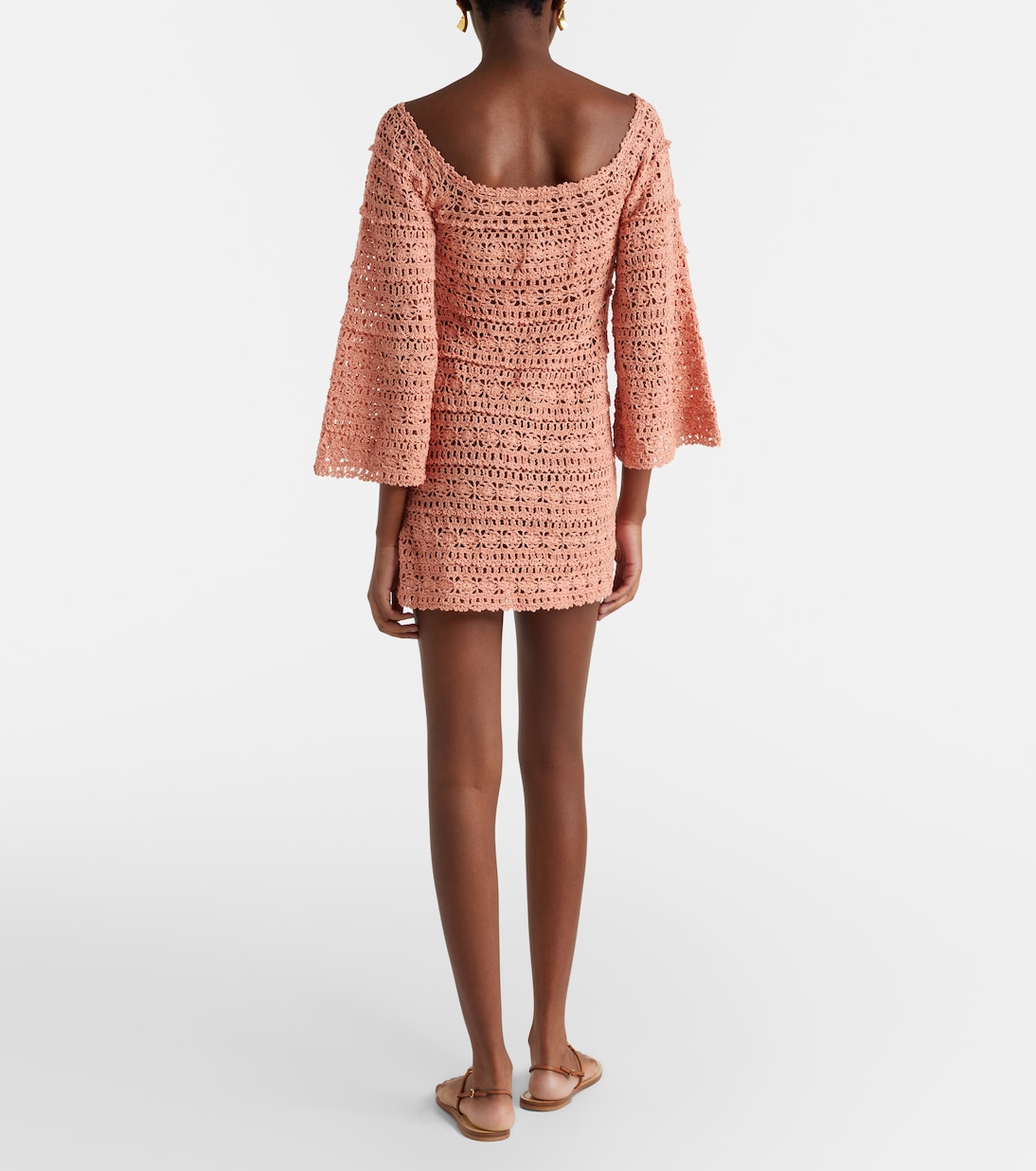 Abito corto Bella in crochet di cotone | Anna Kosturova