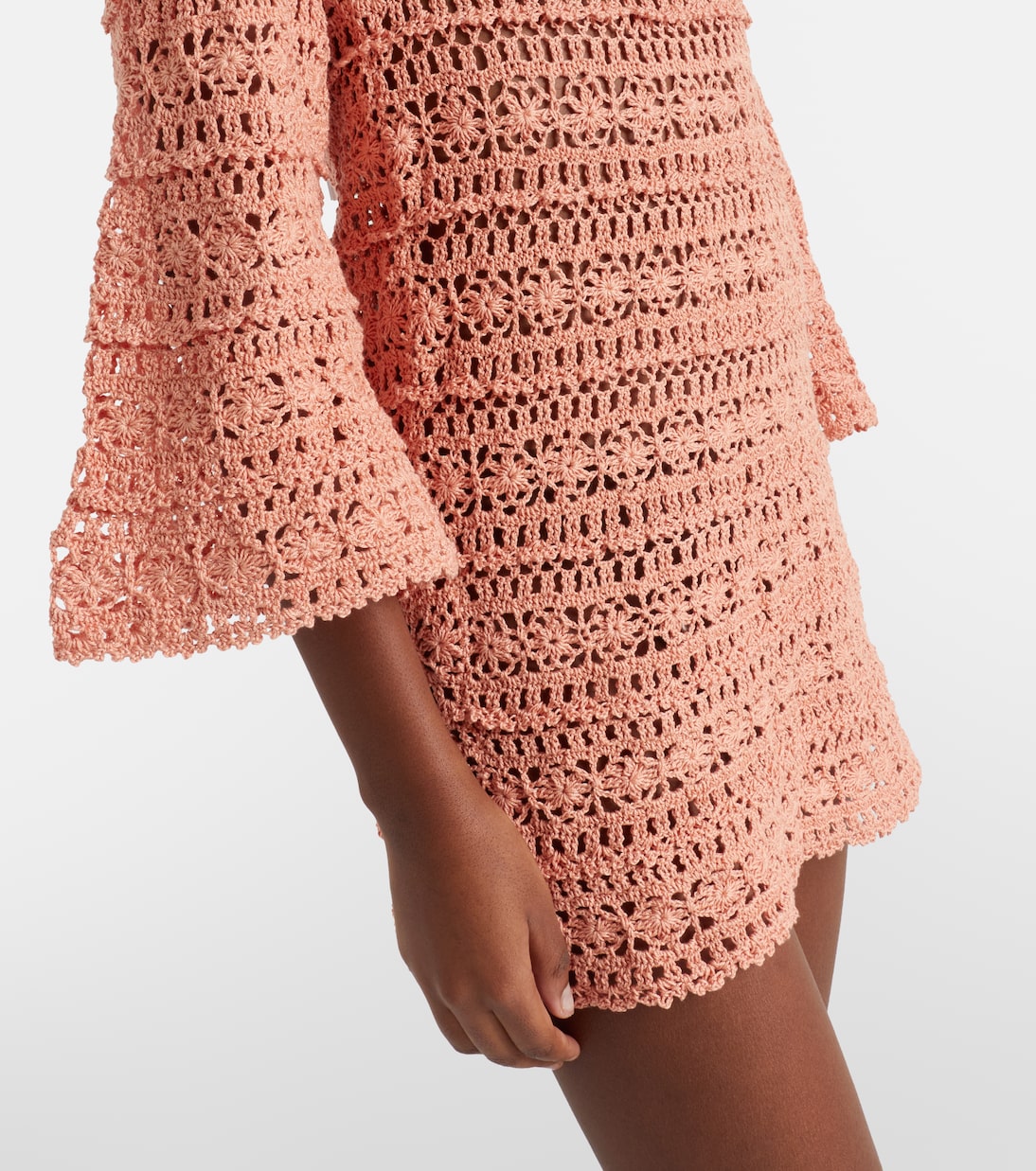 Abito corto Bella in crochet di cotone | Anna Kosturova