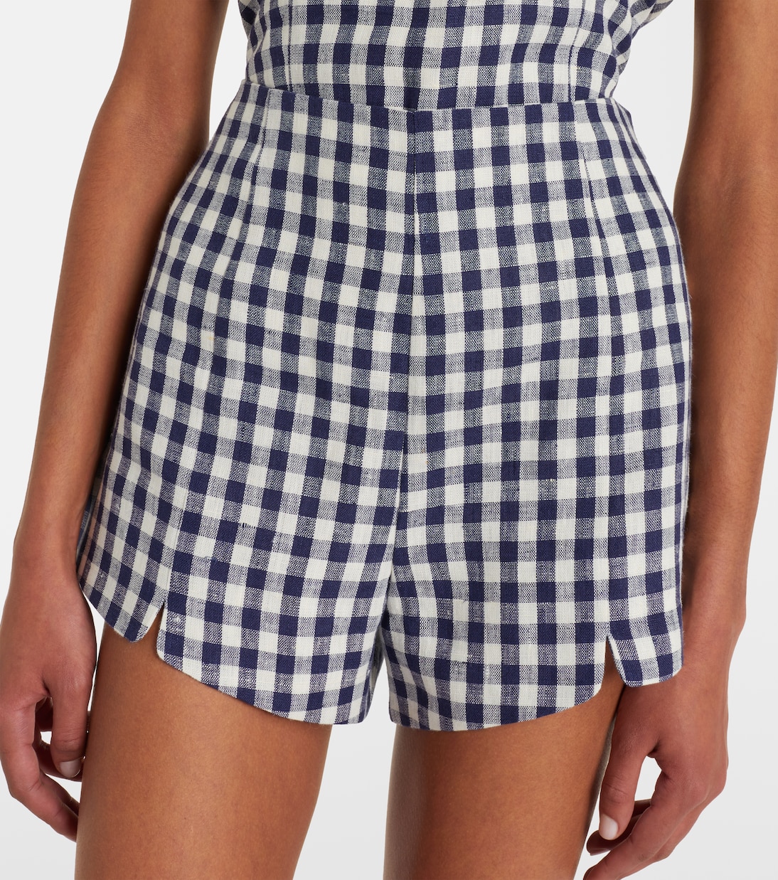 Sadie gingham linen shorts | Posse