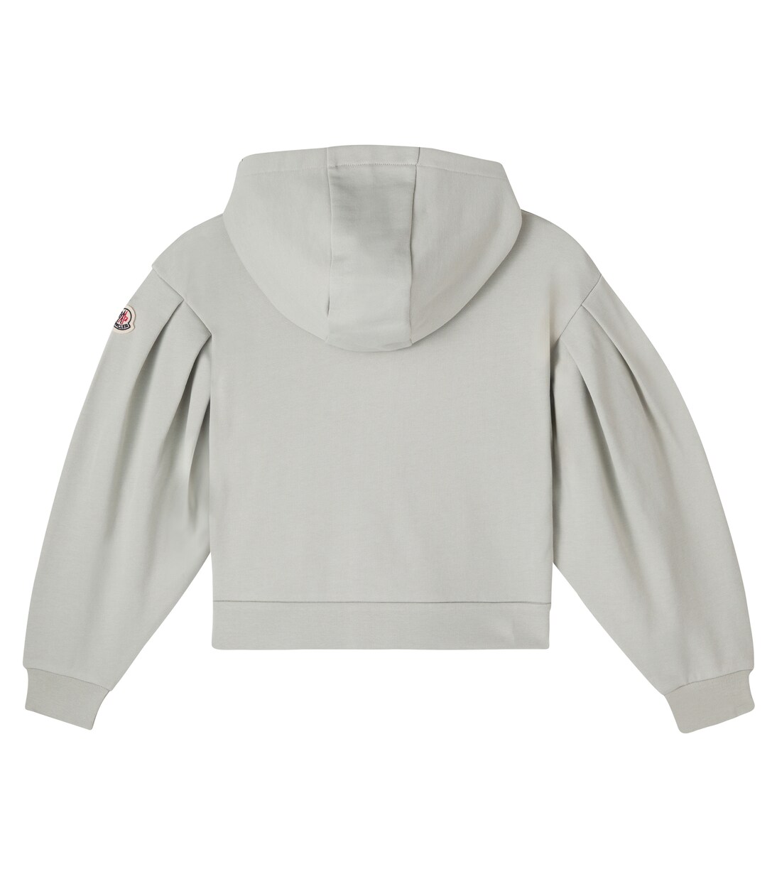 Cropped logo cotton fleece hoodie | Moncler Enfant