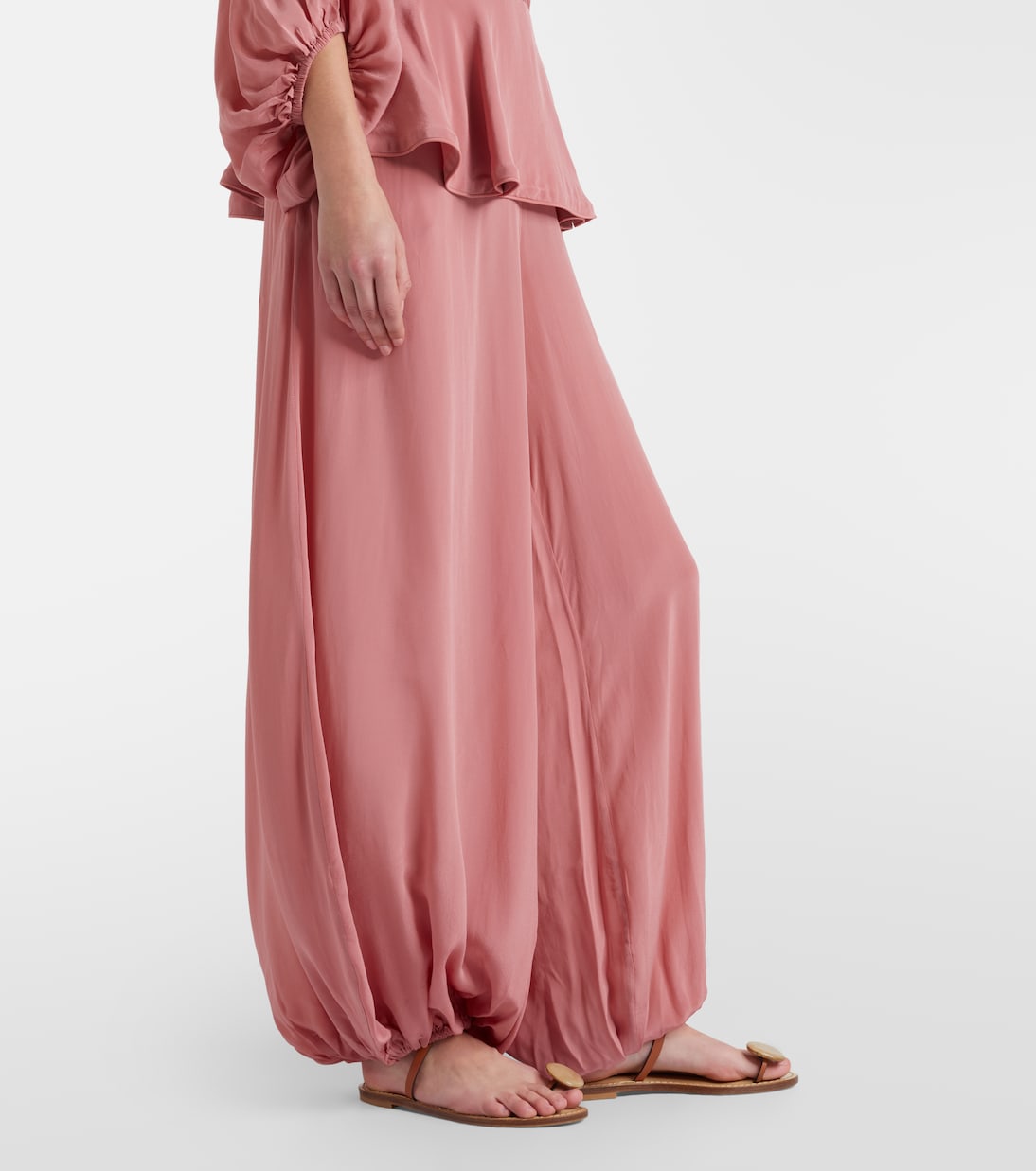 Weite Hose Solid Peplum | Adriana Degreas