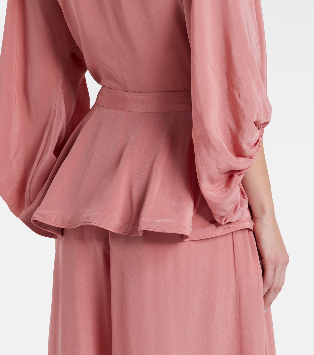 Weite Hose Solid Peplum | Adriana Degreas