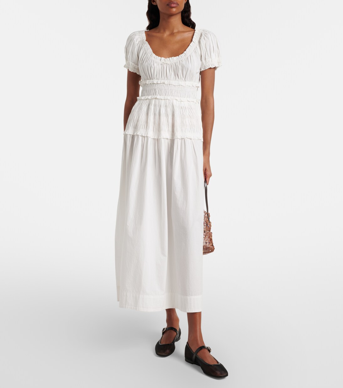 Leanne cotton poplin midi dress | Dôen