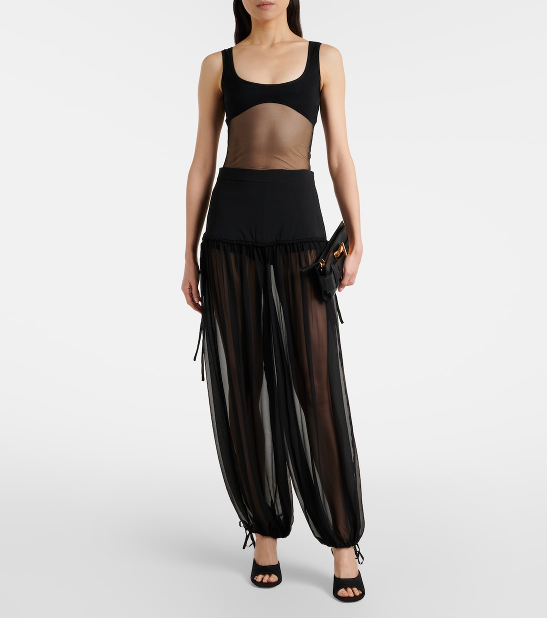 Semi-sheer tank top | Nensi Dojaka