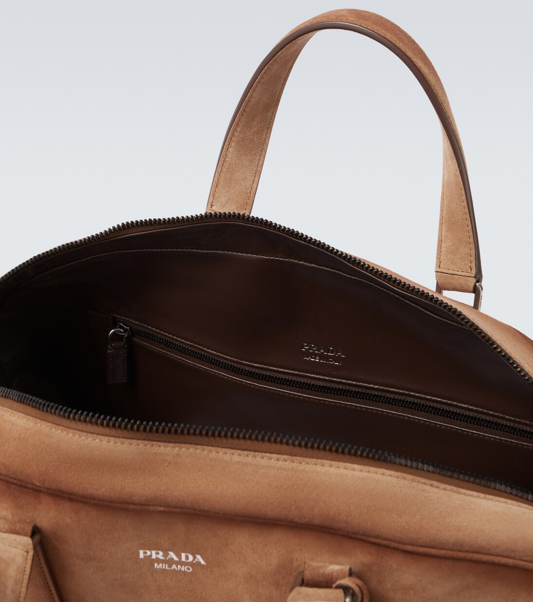 Suede duffel bag | Prada