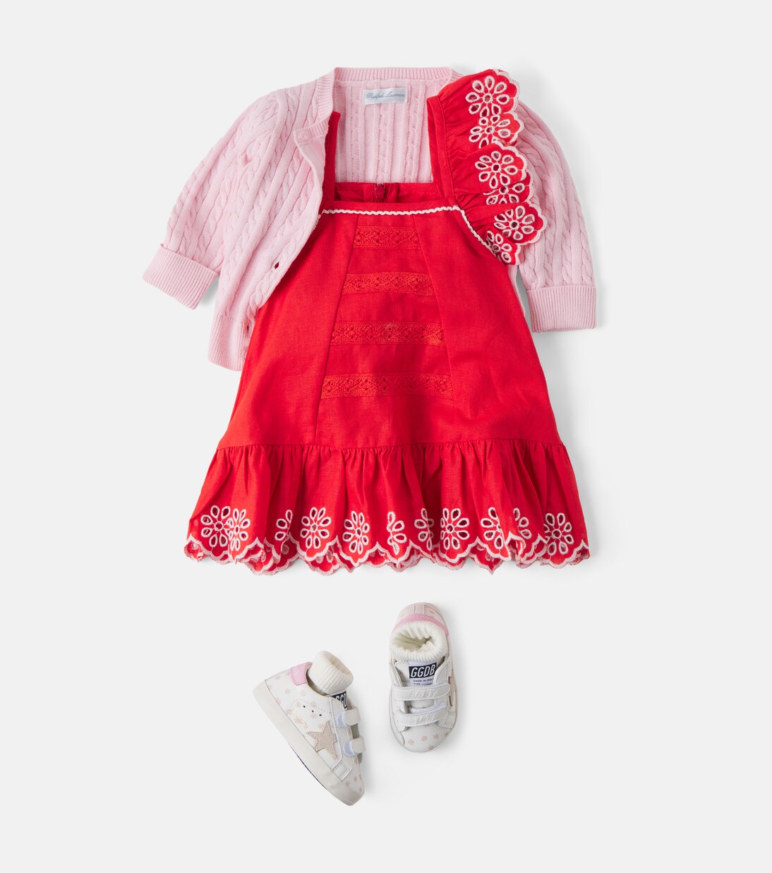 Baby embroidered linen and cotton dress | Stella McCartney Kids