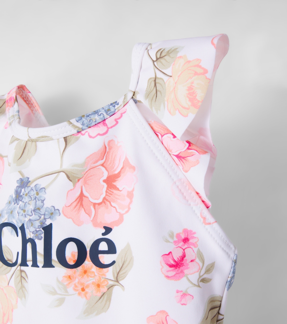 Baby logo floral swimsuit | Chloé Kids