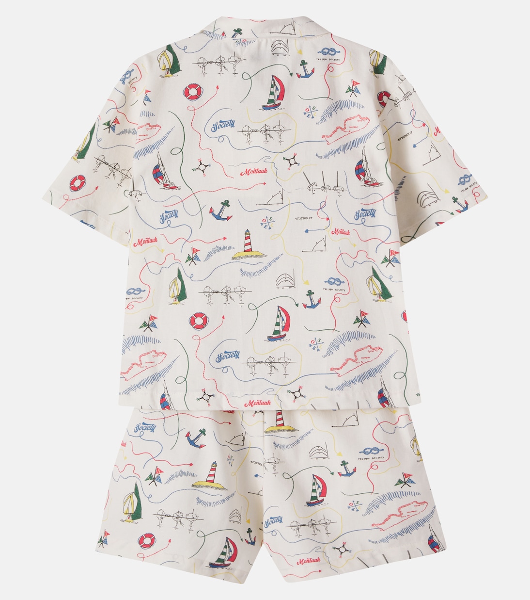 Clove printed cotton shirt and shorts set | The New Society