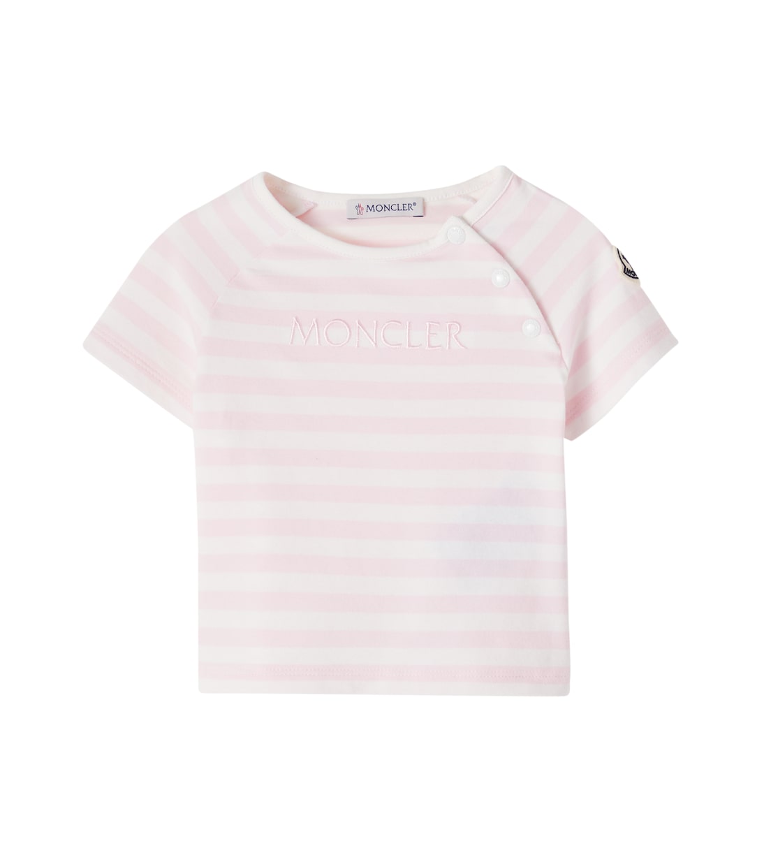 Bébé – T-shirt rayé en coton mélangé | Moncler Enfant