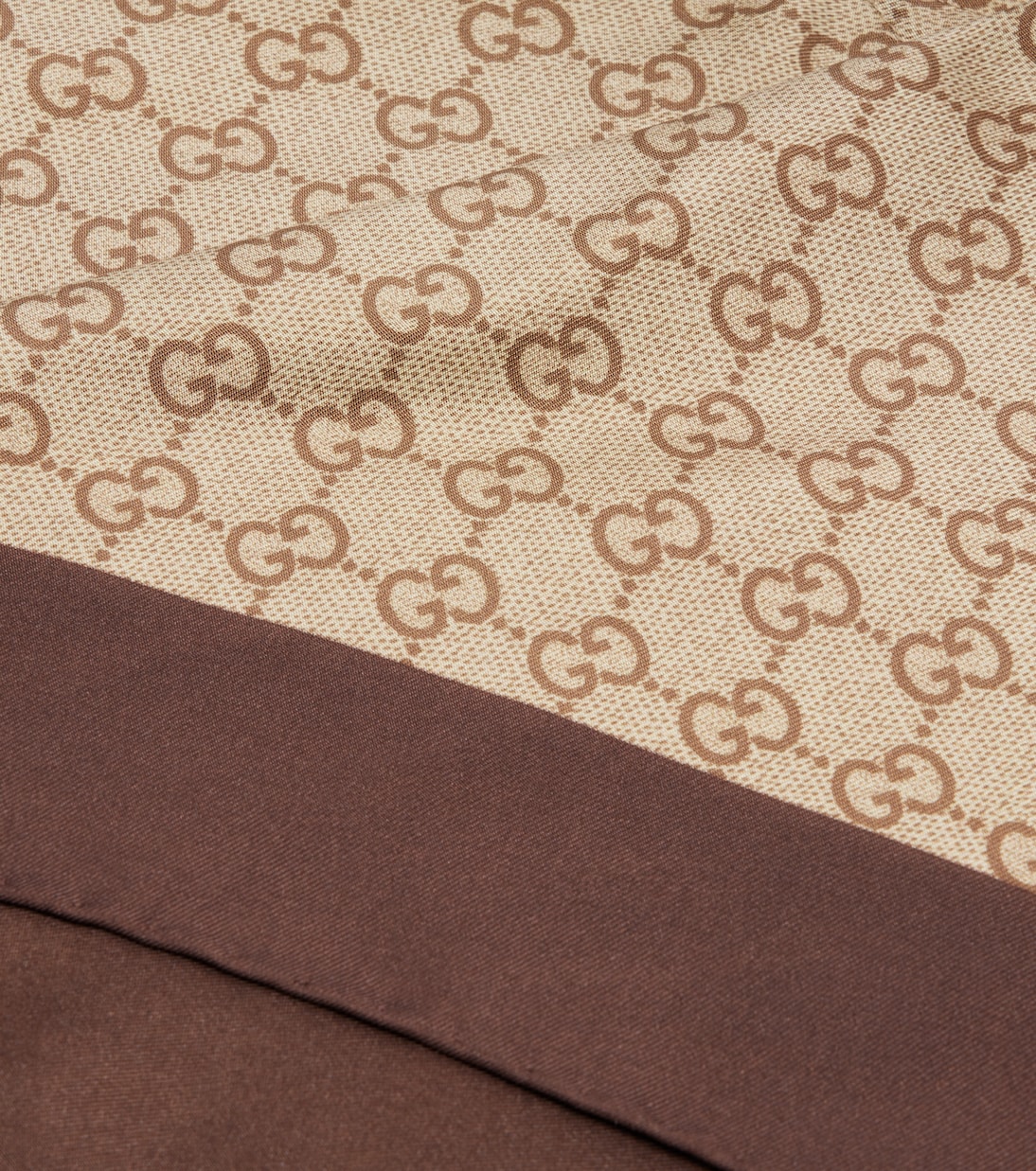 GG printed silk twill scarf | Gucci