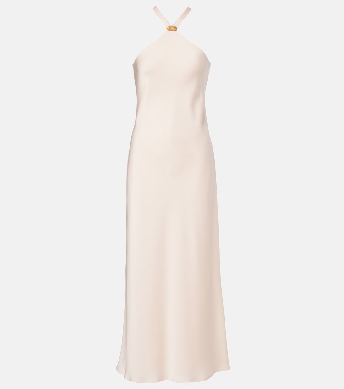 Vestido lencero Ghiotto de satén adornado | Max Mara