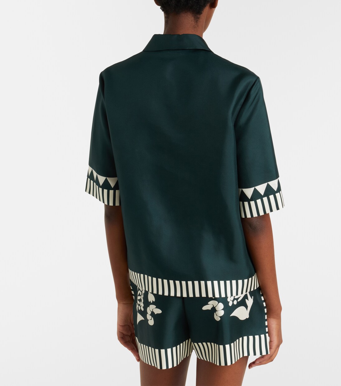 Chemise Émeraude imprimée en soie | Eres