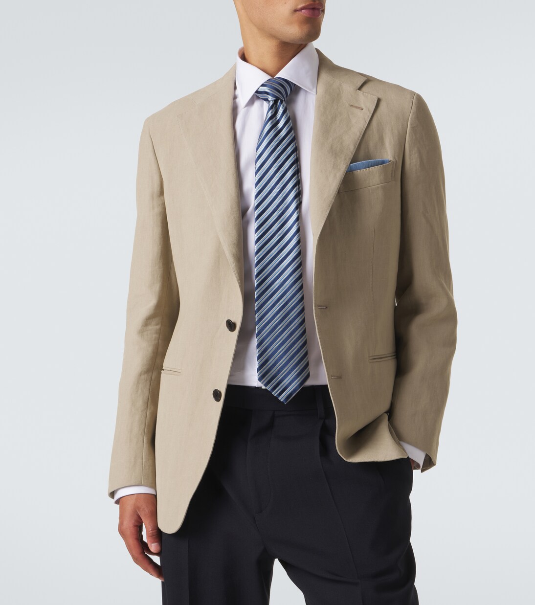 Striped silk jacquard tie | Charvet