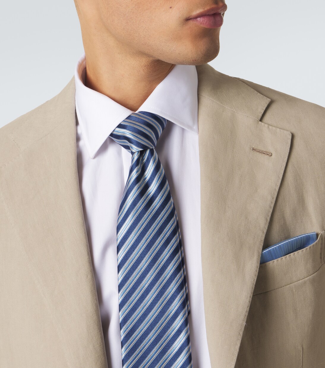 Striped silk jacquard tie | Charvet