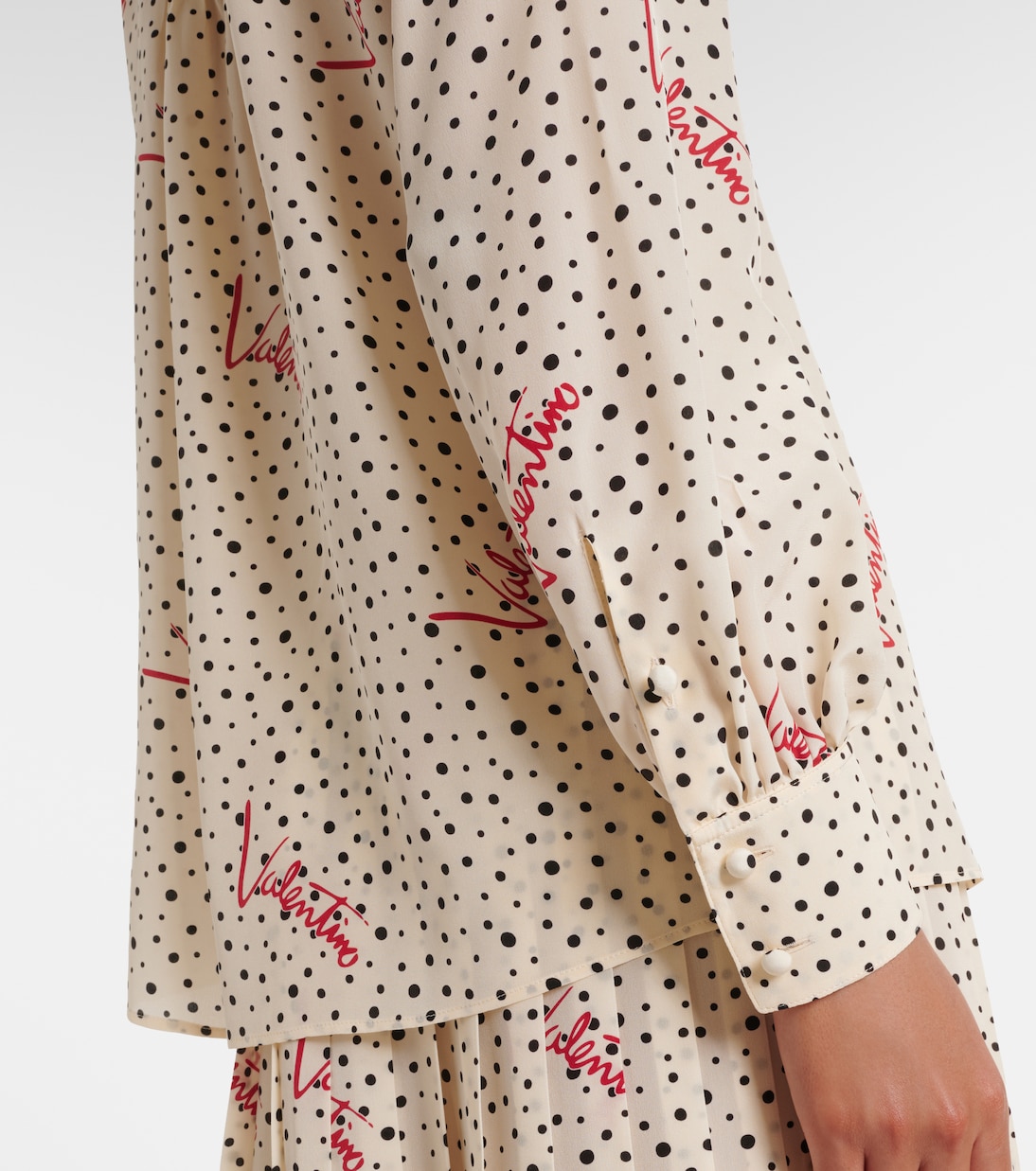 Hemd Plus De Pois aus Crêpe de Chine | Valentino