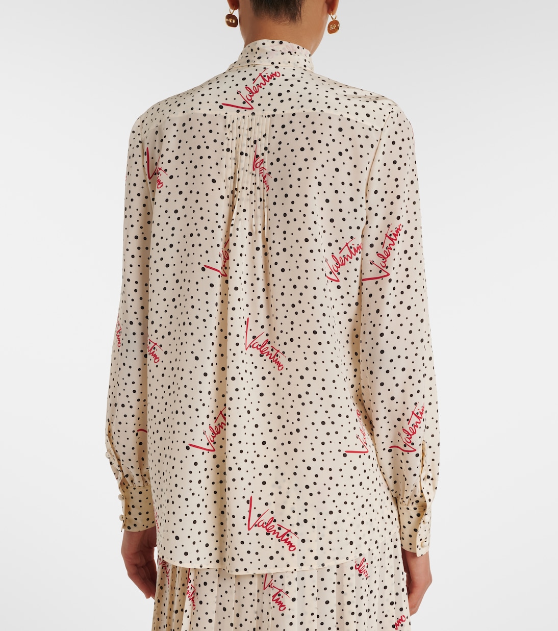 Hemd Plus De Pois aus Crêpe de Chine | Valentino