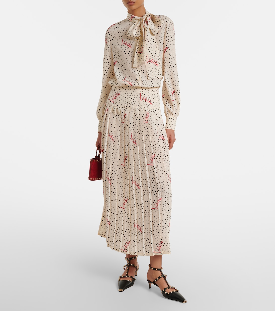 Hemd Plus De Pois aus Crêpe de Chine | Valentino