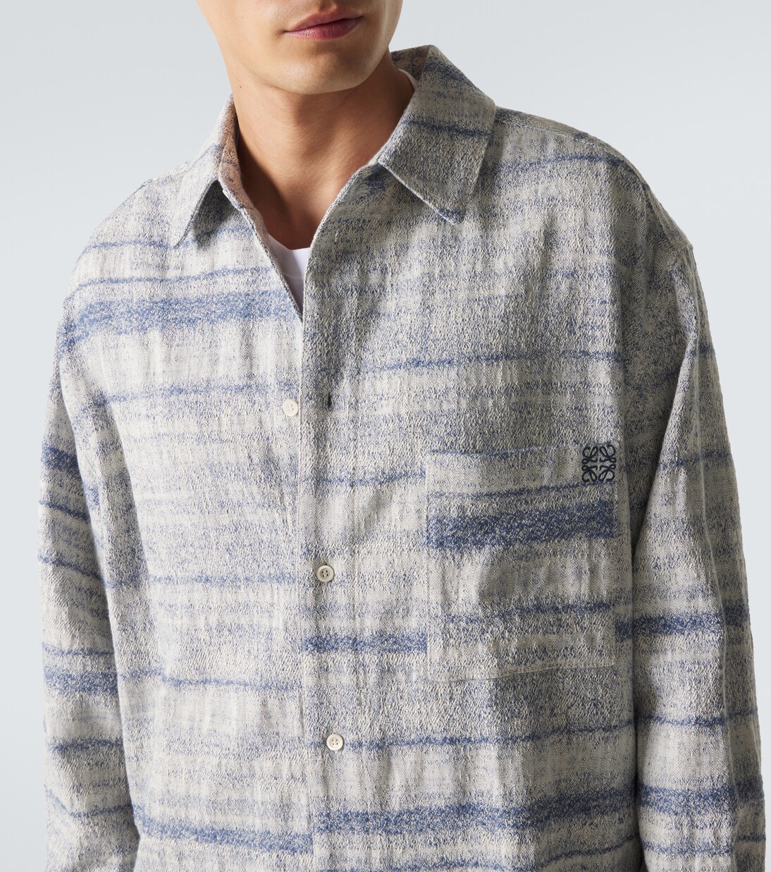 Paula's Ibiza denim jacquard shirt | Loewe