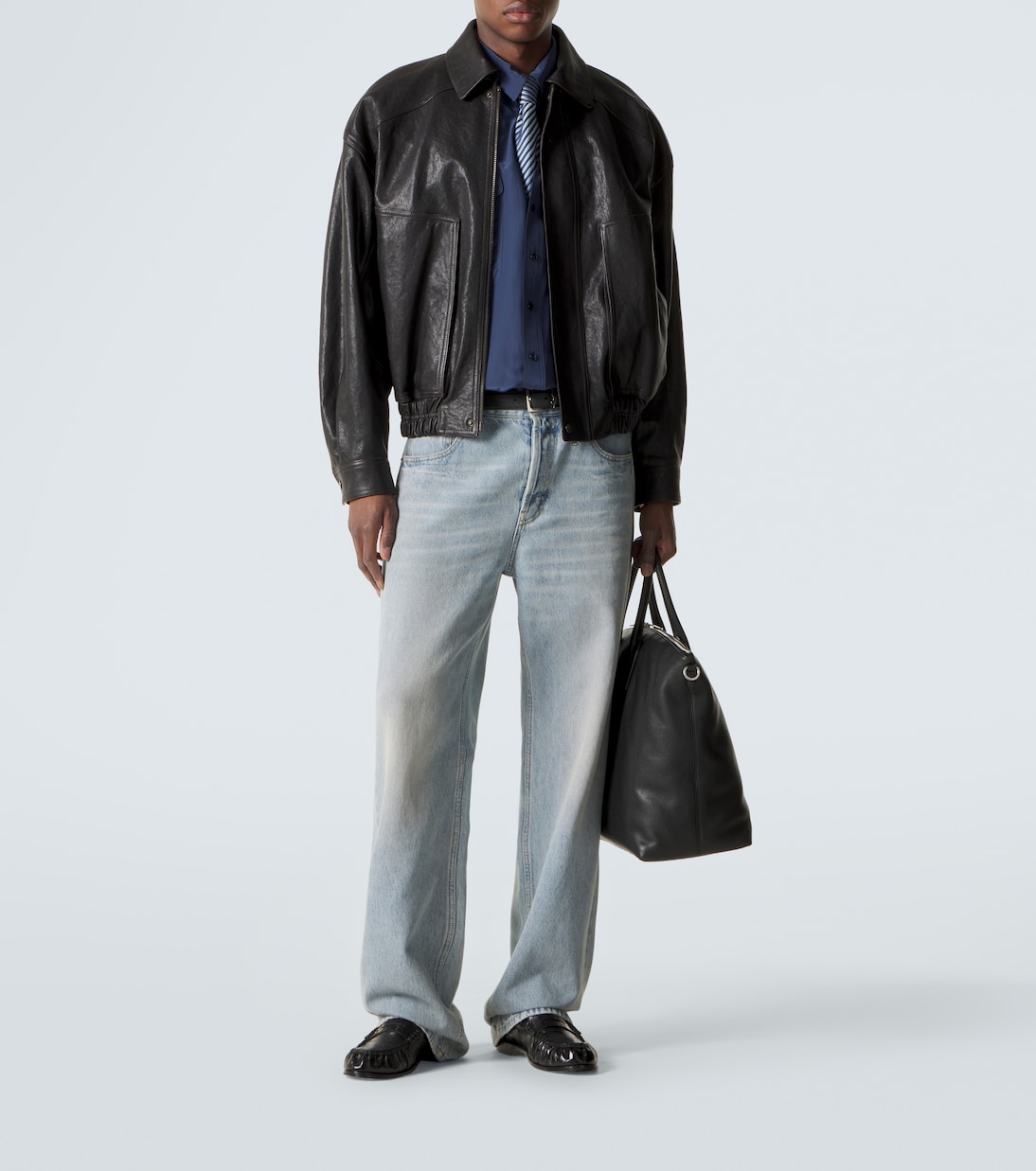 Leather blouson jacket | Saint Laurent