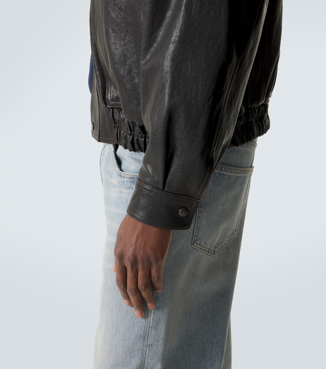 Leather blouson jacket | Saint Laurent