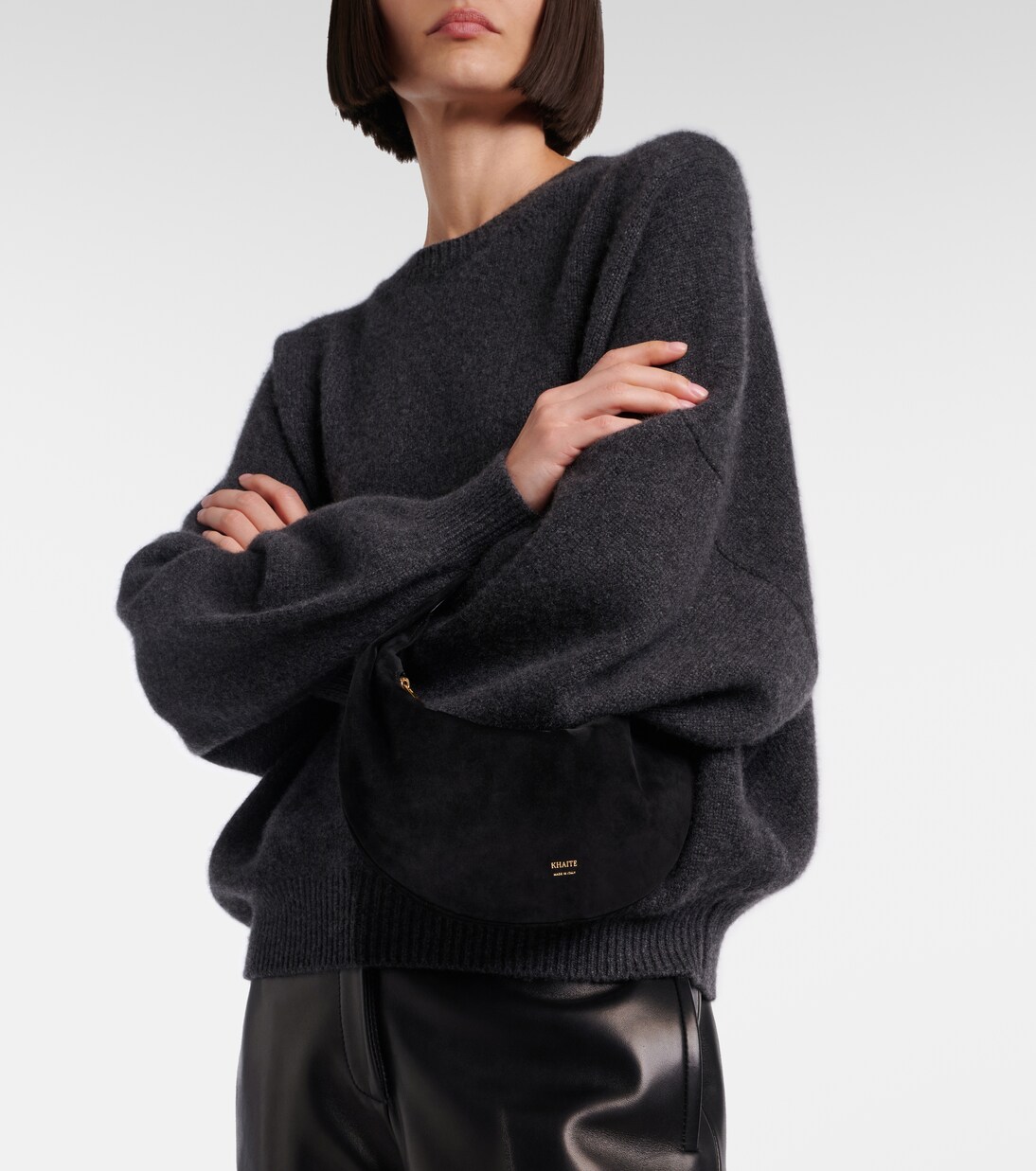 Olivia Mini suede shoulder bag | Khaite