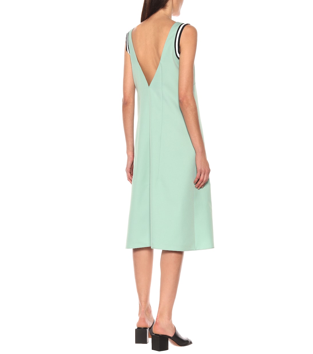 Sleeveless cady midi dress | Plan C