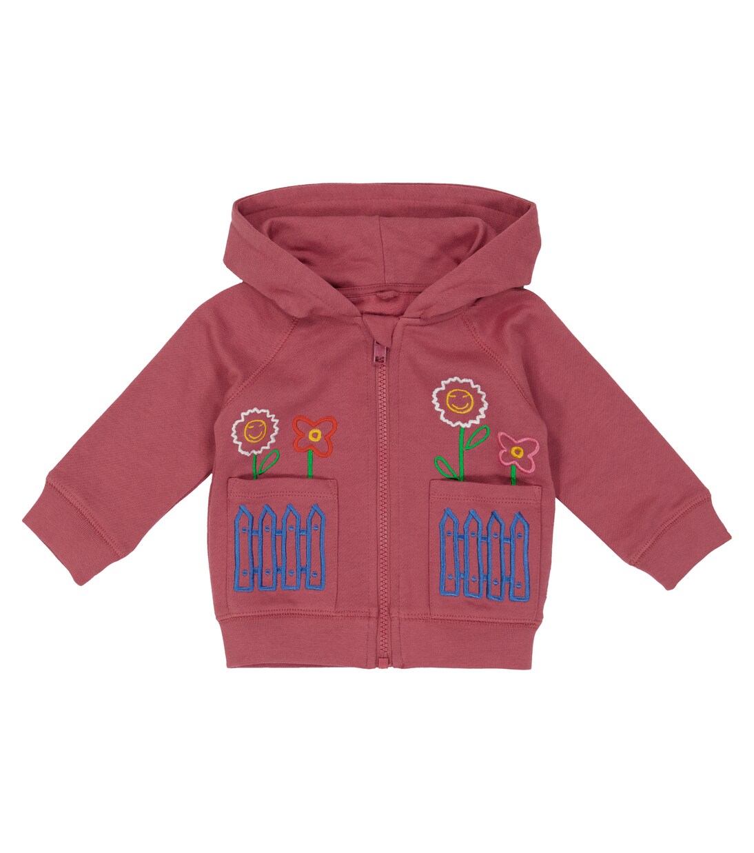 Embroidered zipped hoodie | Stella McCartney Kids